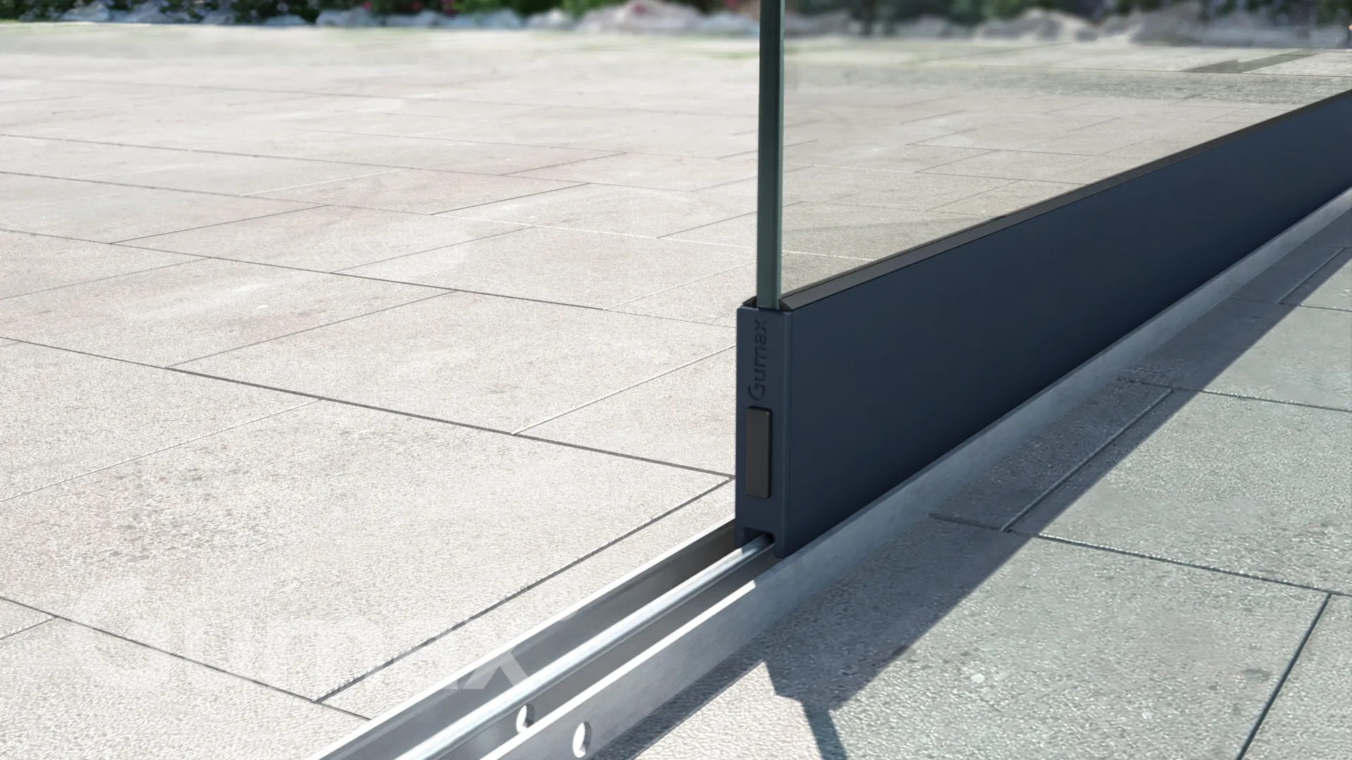 Tuinmaximaal | Glazen Schuifwand 1960 mm - 1 Rail