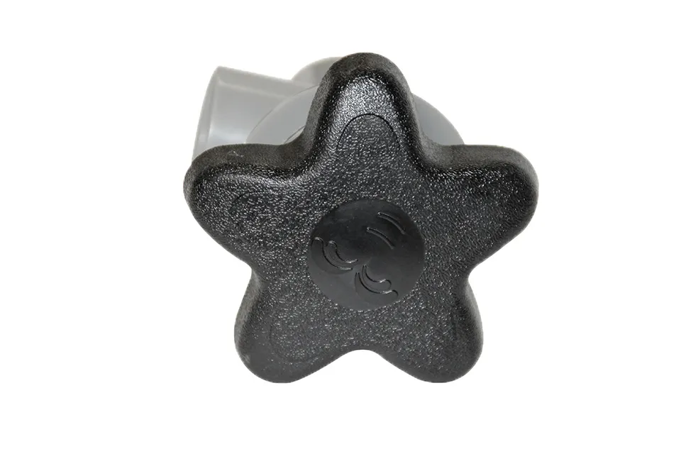 Passion | On/Off Turn Valve - 1 S x 1" S, Star Handle, Black"