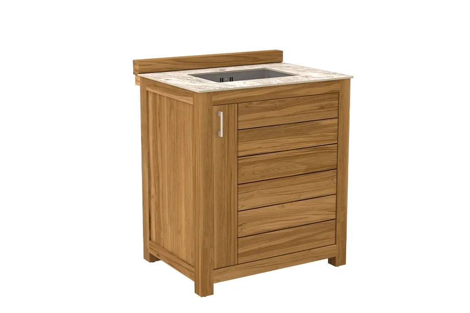 Passion Grills | Buitenkeuken Module Milano | Kast met Wasbak | Albastro Cream