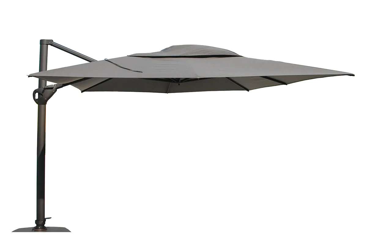 4 Seasons Outdoor | Zweefparasol Hacienda 300 x 400 cm | Charcoal