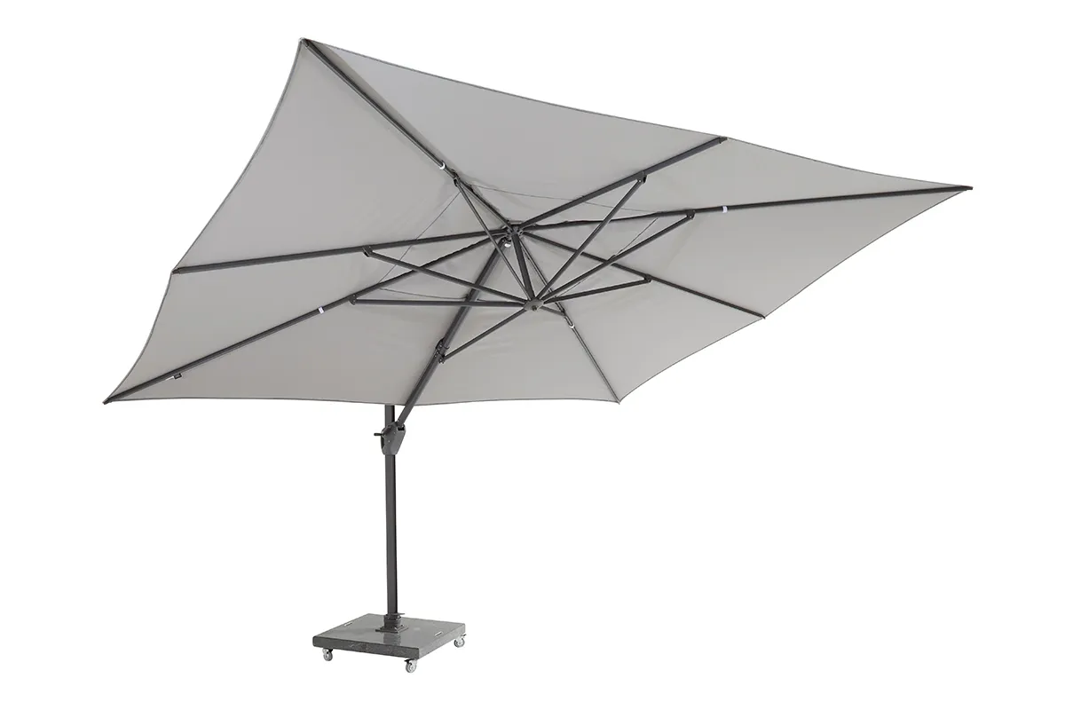 4 Seasons Outdoor | Zweefparasol Hacienda 300 x 400 cm | Antraciet-Mid Grey
