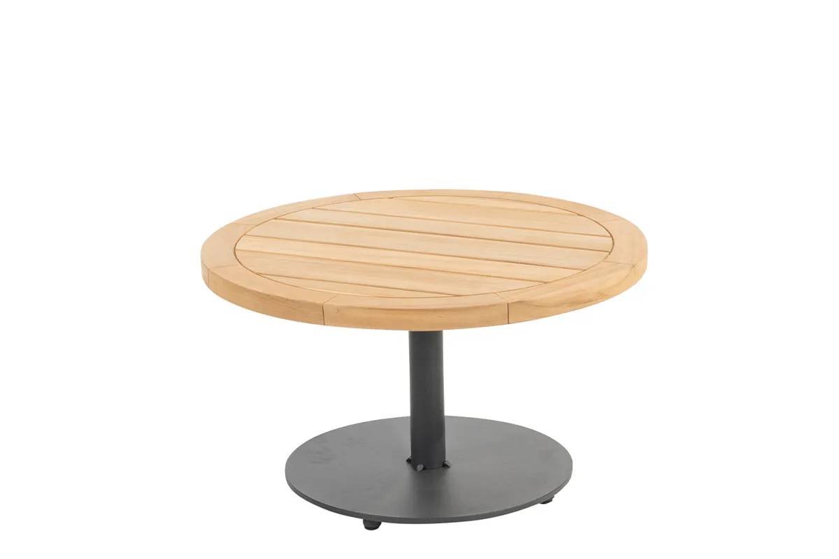 4 Seasons Outdoor | Koffietafel Volta Teak Ø60 cm x 35(h) cm | Antraciet