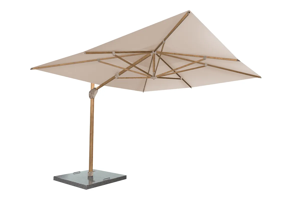 4 Seasons Outdoor | Parasol Hacienda 300 x 400 cm | Houtlook-Sand