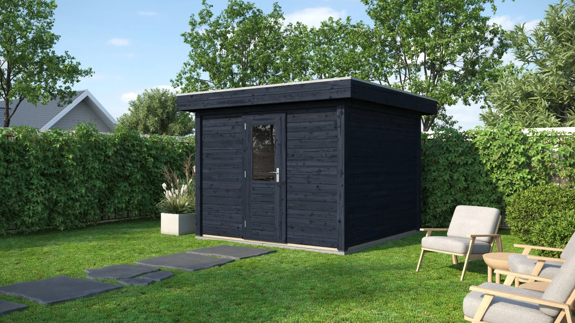 Lugarde Select Modern | Tuinhuis Groningen 300 x 300 | Zwart Geolied