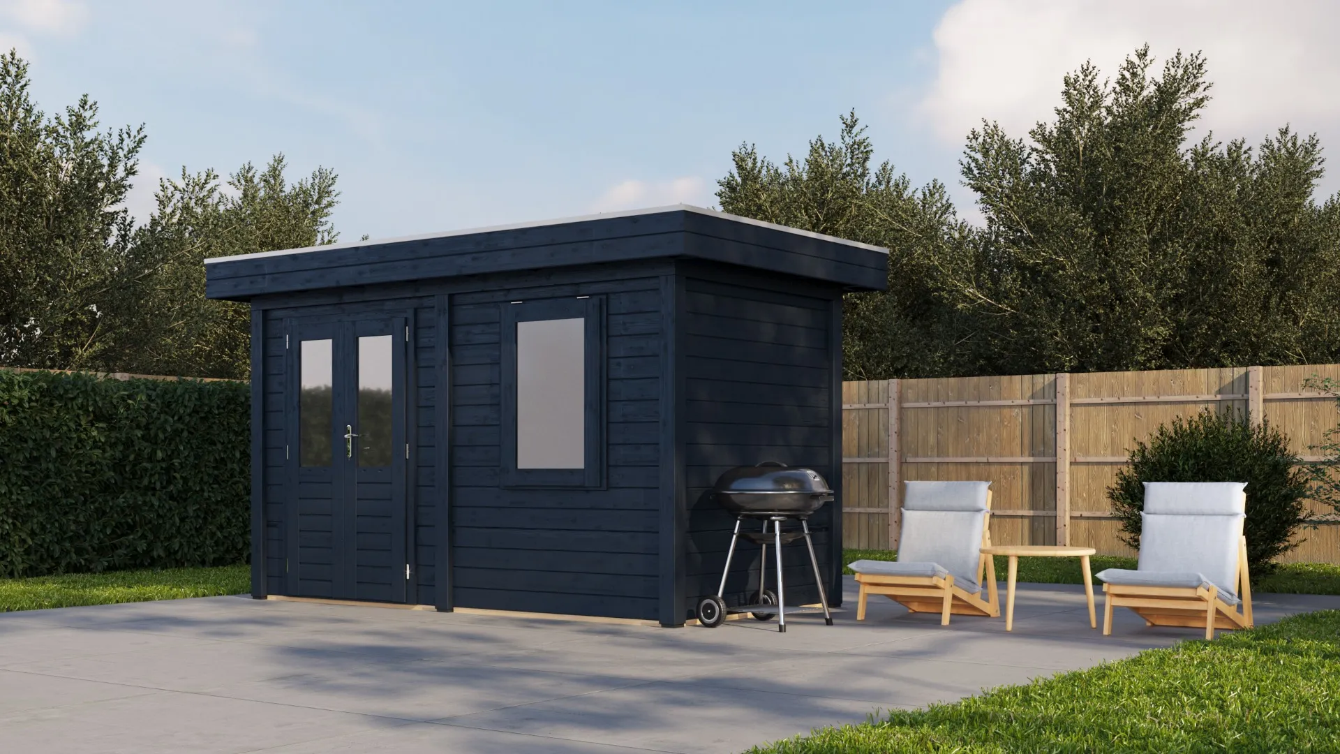 Lugarde Select Modern | Tuinhuis Gorssel 388 x 200 | Zwart Geolied