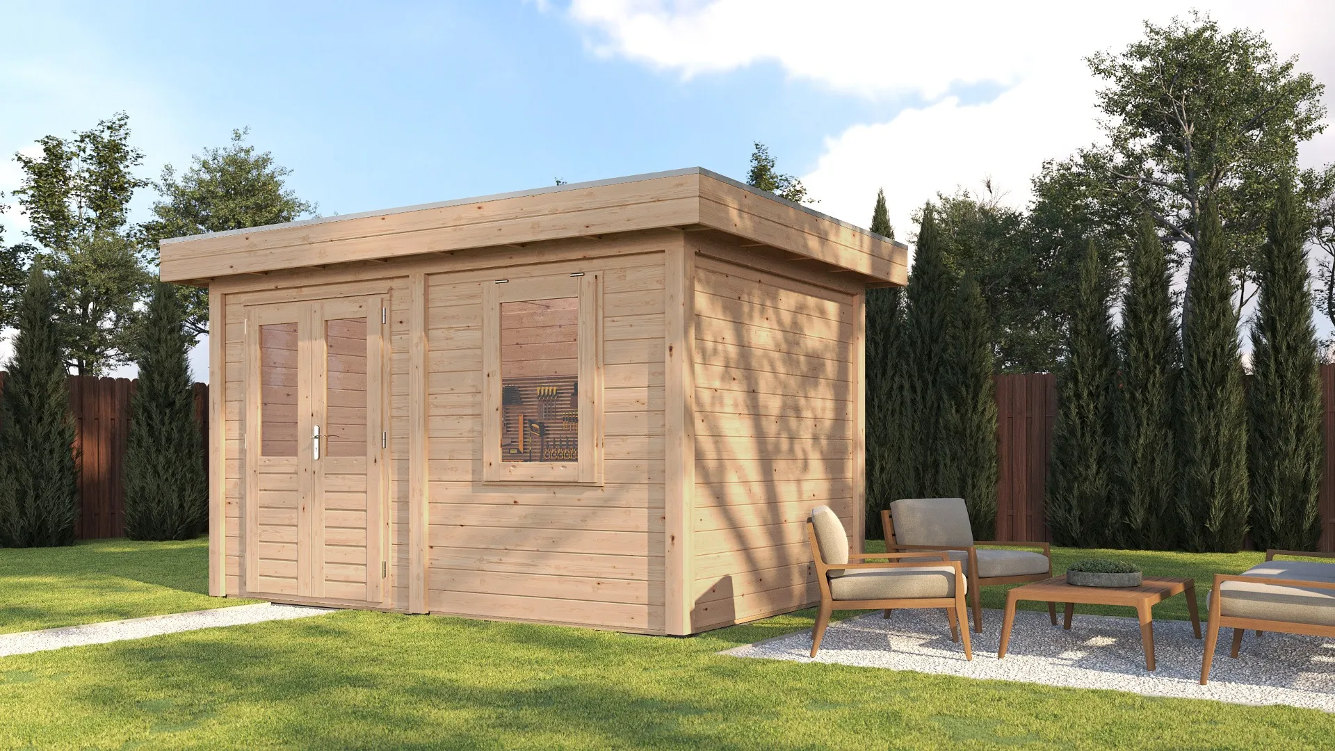 Lugarde Select Modern | Tuinhuis Breda 388 x 250 | Onbehandeld