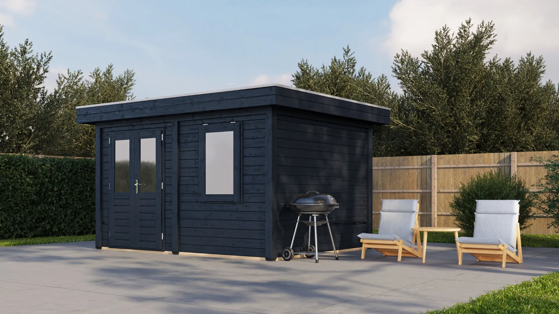 Lugarde Select Modern | Tuinhuis Bodegraven 388 x 300 | Zwart Geolied
