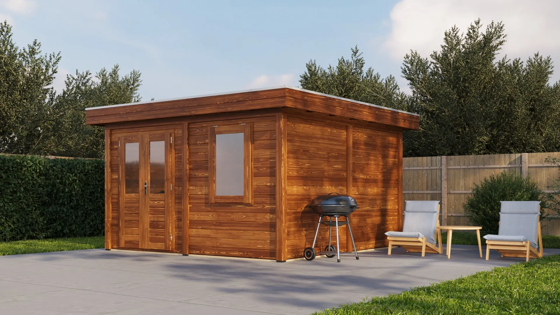 Lugarde Select Modern | Tuinhuis Rotterdam 388 x 388 | Bruin Geolied