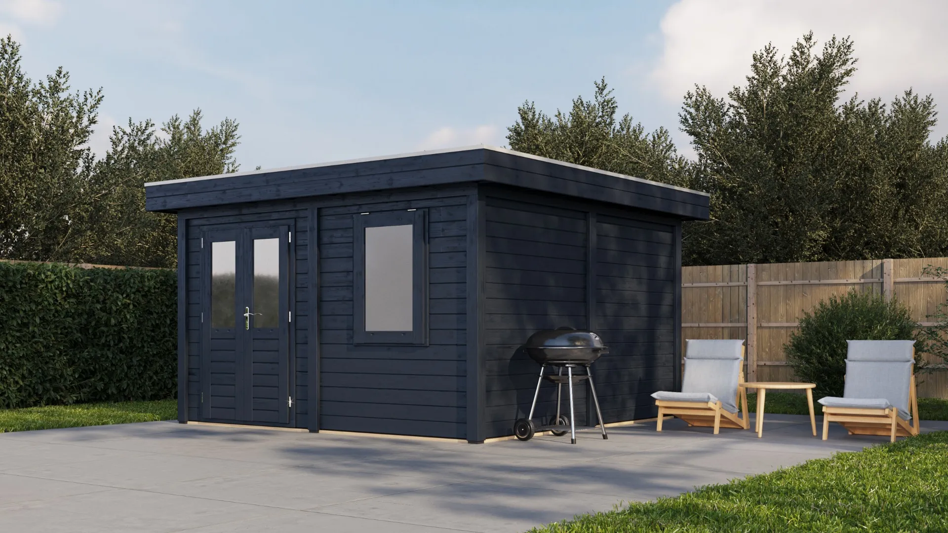 Lugarde Select Modern | Tuinhuis Rotterdam 388 x 388 | Zwart Geolied