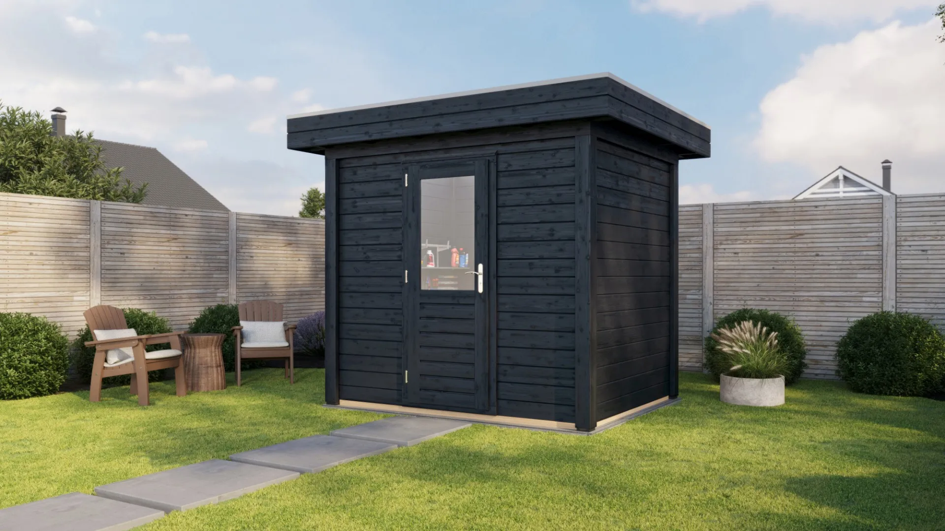 Lugarde Select Modern | Tuinhuis Aalsmeer 250 x 200 | Zwart Geolied