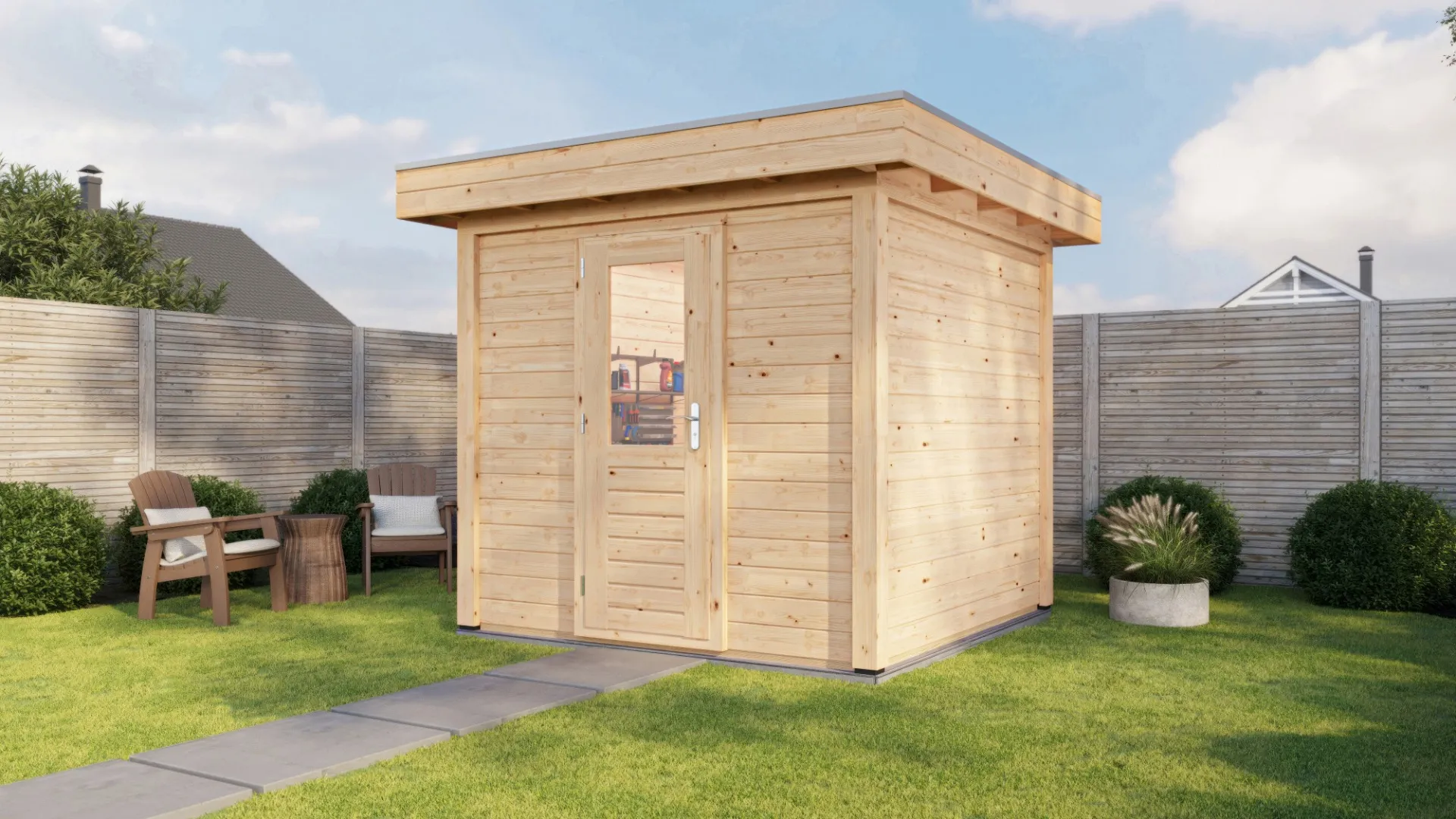 Lugarde Select Modern | Tuinhuis Garderen 250 x 250 | Onbehandeld