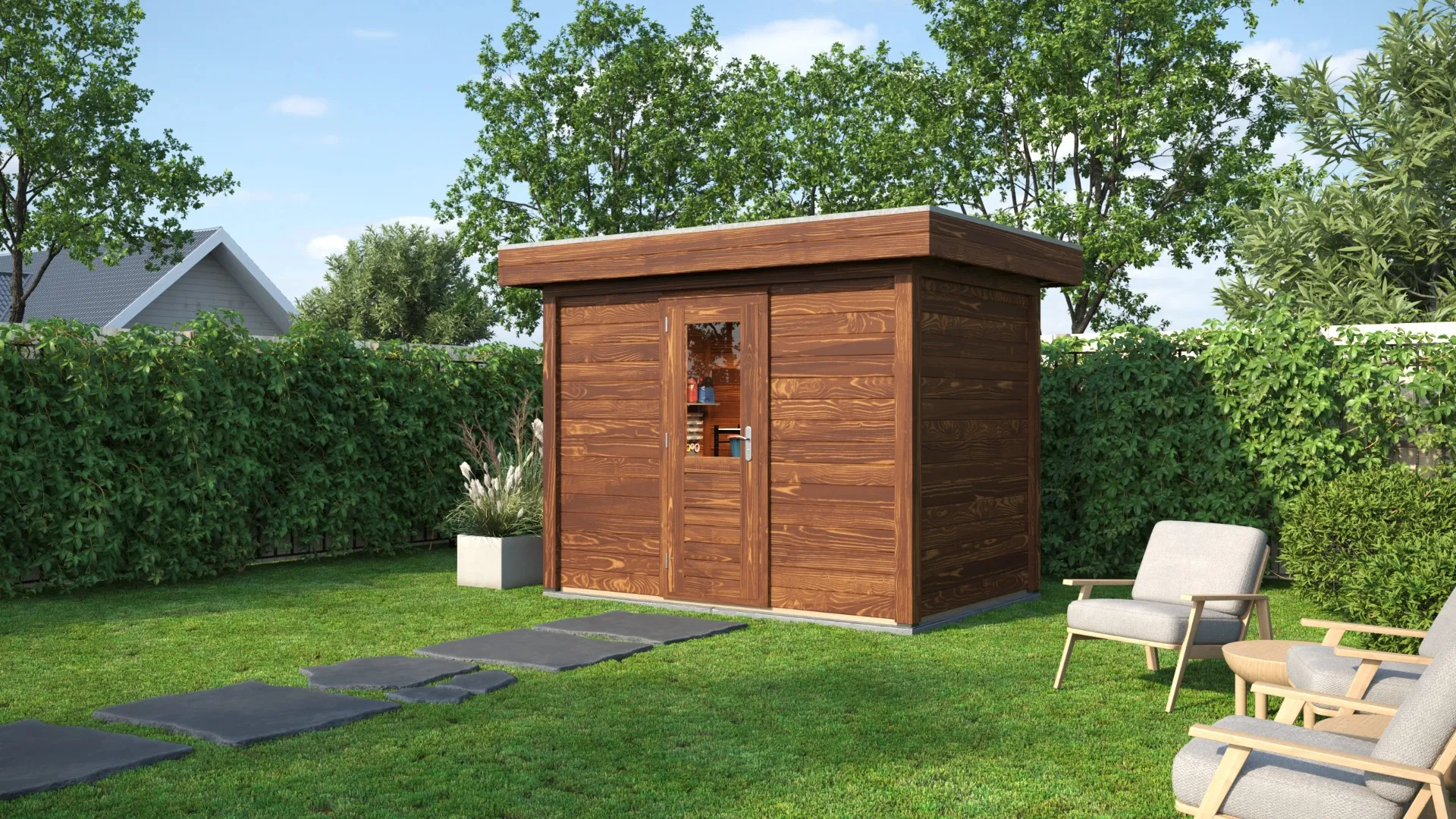 Lugarde Select Modern | Tuinhuis Hoeven 300 x 200 | Bruin Geolied
