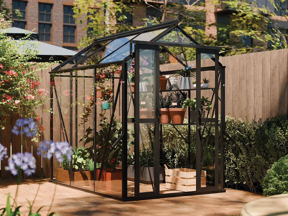 Royal Well | Anne II Tuinkas | Veiligheidsglas 3 mm | Zwart