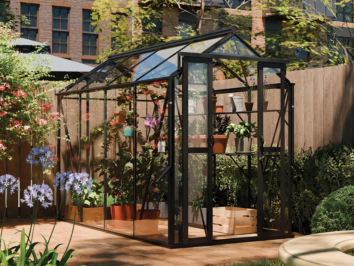 Royal Well | Anne III Tuinkas | Veiligheidsglas 3 mm | Zwart