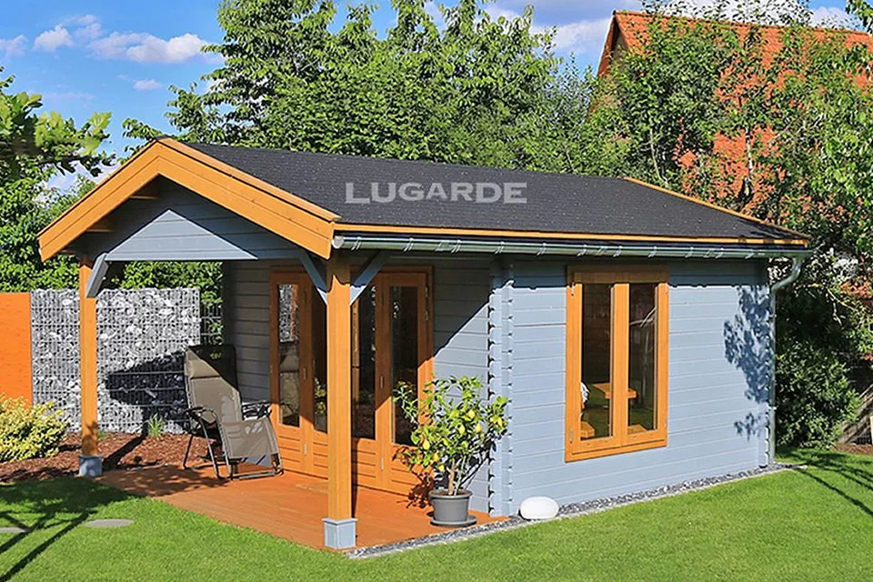 Lugarde | Maatwerk blokhut met overkapping B60