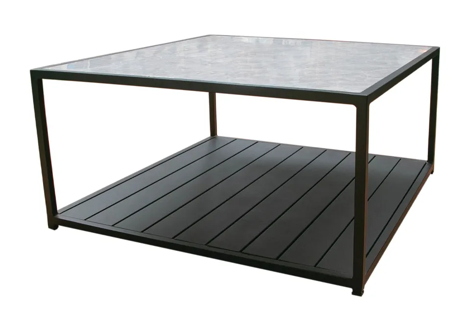 Fonteyn | Koffietafel Aluminium 90 x 90 cm | Keramisch Blad