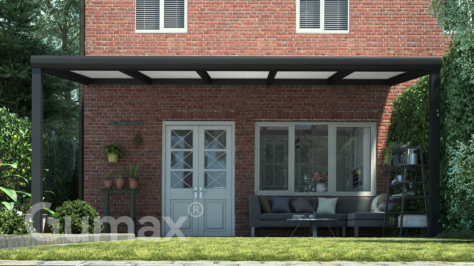 Tuinmaximaal | Poly Line Veranda Modern Mat Zwart
