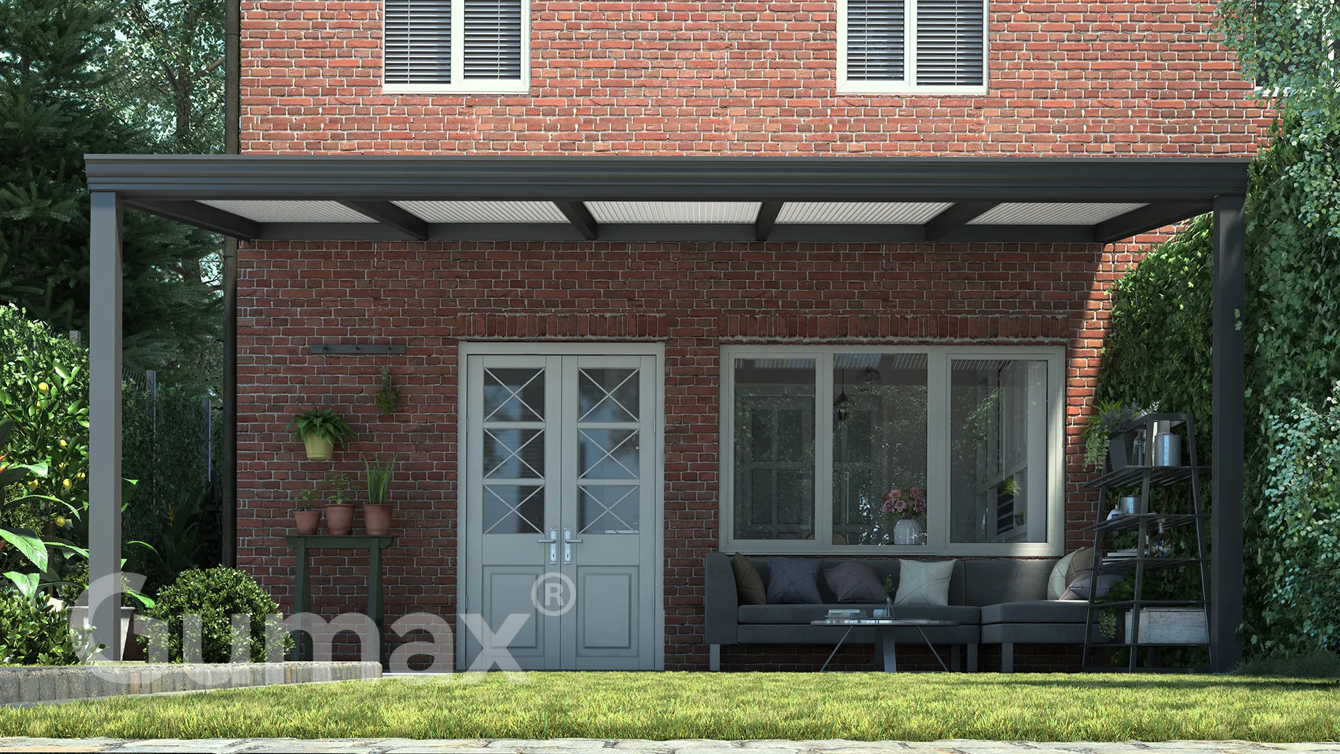 Tuinmaximaal | Poly Line Veranda Klassiek Mat Antraciet