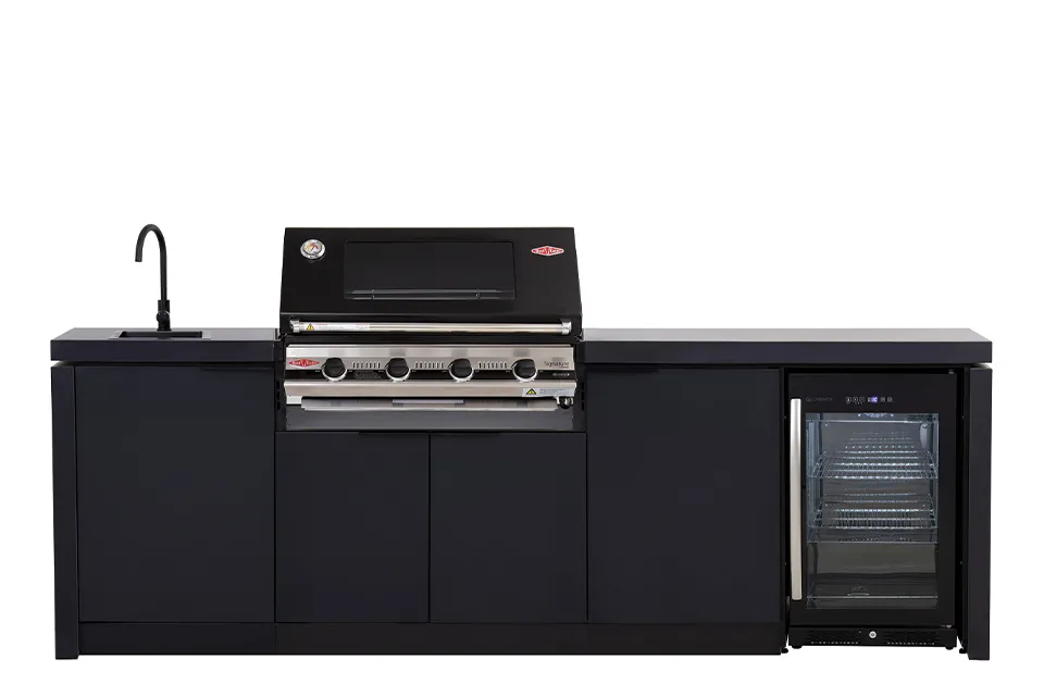 Beefeater | Buitenkeuken module Cabinex voor Signature 4-burner Standard Pack c/w 3000E Series BBQ & Cabinex Fridge
