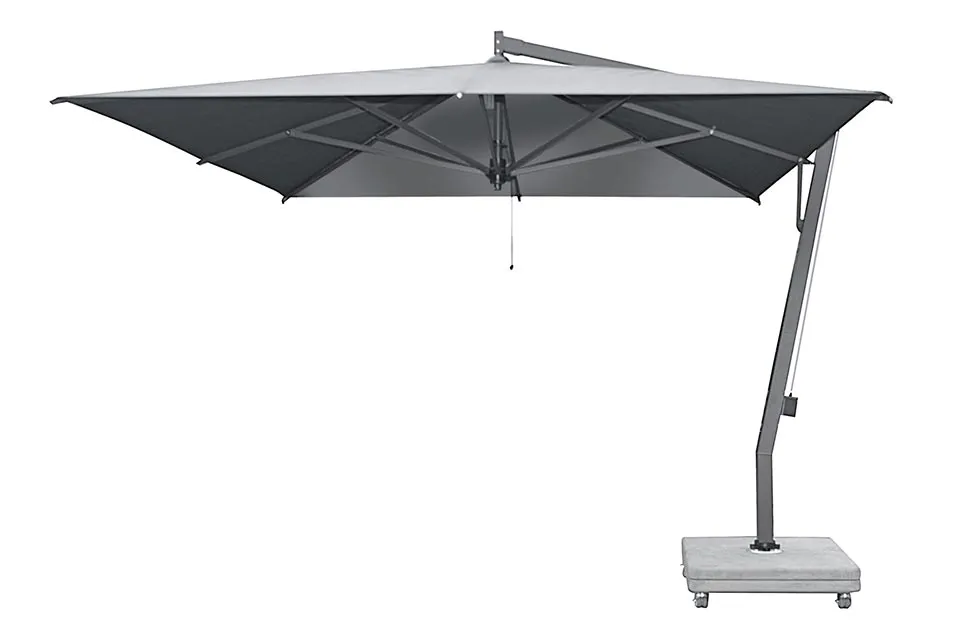 Borek | Zweefparasol Capri 350 x 350 cm Grafiet| Batyline Zwart