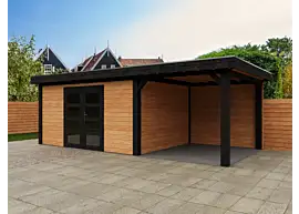 Fonteyn | Tuinhuis Thirza met Overkapping 650 x 300 Exclusief