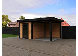 Fonteyn | Tuinhuis Xenna met Overkapping 450 x 300 Exclusief