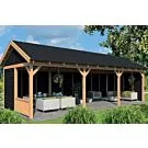 Tuindeco | Overkapping Hamar XL | Type 6 | Zwarte Wanden