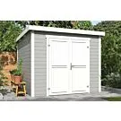 Outdoor Life Products | Tuinhuis Mila 250 x 250 | Gecoat | Platinum Grey-Wit