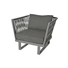 Borek | Loungestoel Altea | Donkergrijs