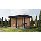 Fonteyn Exclusief Overkapping 388x250cm - Gebeitst Transparant Eiken / RAL7021