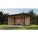 Fonteyn Exclusief Overkapping 488x300cm - Gebeitst Transparant Eiken / RAL7021