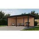 Fonteyn Exclusief Overkapping 588x350cm - Gebeitst Transparant Eiken / RAL7021