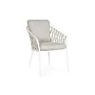 SUNS | Tuinstoel Nappa | MW | Cross Weaving | Soft Grey Mixed Weave