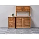 Passion Grills | Buitenkeuken Module Milano | Opstelling 08 | Albastro Cream