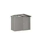 Biohort | Berging Panorama Gr. P1 | Enkele Deur | Kwartsgrijs-Metallic