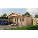Lugarde Select | Tuinhuis Katwijk met Overkapping 400 + 200 x 300 | Onbehandeld
