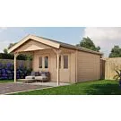 Lugarde Select | Tuinhuis Elburg met Overkapping 400 + 200 x 400 | Onbehandeld