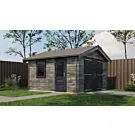 Lugarde Select | Tuinhuis Maurik met Garagedeur 400 x 400 | Keteldruk Grijs