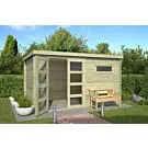 Outdoor Life Products | Tuinhuis Timian 380 x 230 | Geïmpregneerd | Olijfgroen