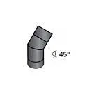 Harvia | Hoekstuk Kachelpijp 45° - Ø115 mm Gelakt Staal