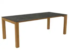 Passion Grills | Buitenkeuken Module Milano | Flying Tuintafel 220 x 100 cm | Belgium Dark Grey