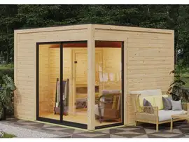 Karibu | Terning 1 Sauna Set A | Kachel 9 kW Externe Bediening
