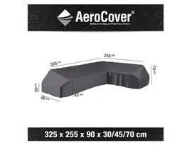 AeroCover | Loungesethoes 325 x 255 x 90 x 30-45-70(h) | L-Platform Rechts