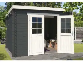 Outdoor Life Products | Tuinhuis Nadia 275 x 175 | Gecoat | Carbon Grey-Wit