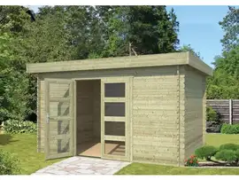 Outdoor Life Products | Tuinhuis Mikkel 380 x 275 | Geïmpregneerd | Olijfgroen