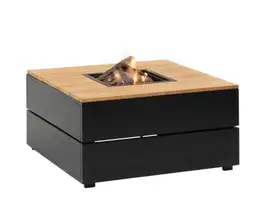 Cosi | Vuurhaard Cosipure 100 | Black Frame | Teak Top