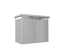 Biohort | Berging HighLine Gr. H1 | Enkele Deur | Zilver-Metallic