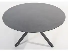 4 Seasons Outdoor | Tafelblad Locarno Tuintafel Ø130 cm | Slate Antraciet