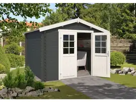 Outdoor Life Products | Tuinhuis Norah 275 x 230 | Gecoat | Carbon Grey-Wit