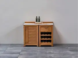 Passion Grills | Buitenkeuken Module Milano | Opstelling 01 | Albastro Cream